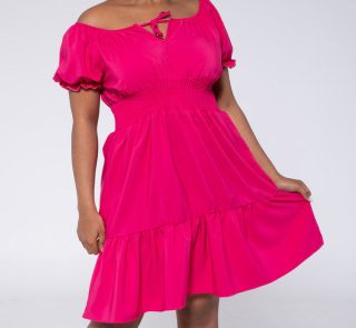 Cerise Tiered Dress