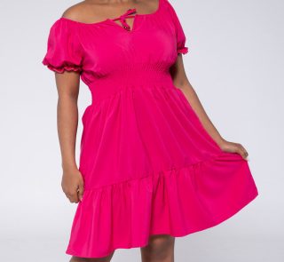 Cerise Tiered Dress