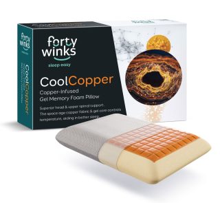 Forty Winks CoolCopper Copper Infused Gel Memory Foam Pillow