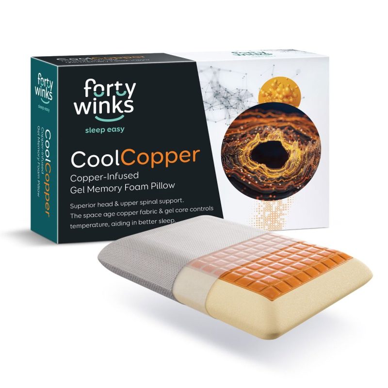 Forty Winks CoolCopper Copper Infused Gel Memory Foam Pillow