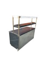 Neutral Service Counter With Riser Shelf 2300mm X 700mm X 1630mm