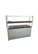 Neutral Service Counter With Riser Shelf 2300mm X 700mm X 1630mm