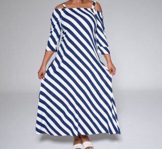 Off-Shoulder Strappy Maxi Dress