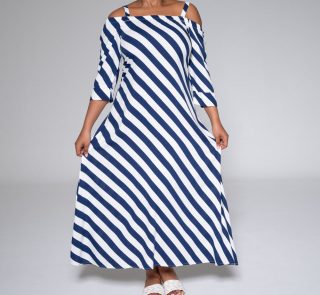 Off-Shoulder Strappy Maxi Dress