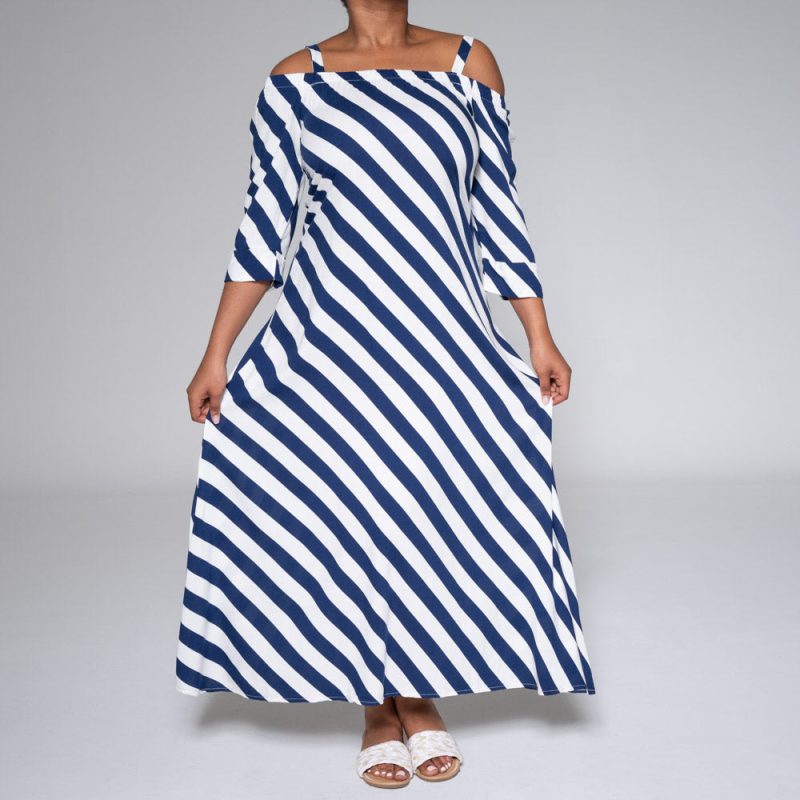 Off-Shoulder Strappy Maxi Dress