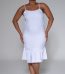 Optical White Strappy Tiered Dress