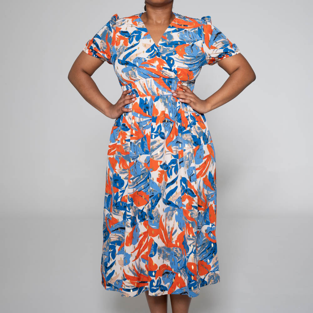 Plus Size Foil Print Dress Plus Size Foil Print Dress