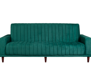 Retro Sleeper Couch - Emerald Green
